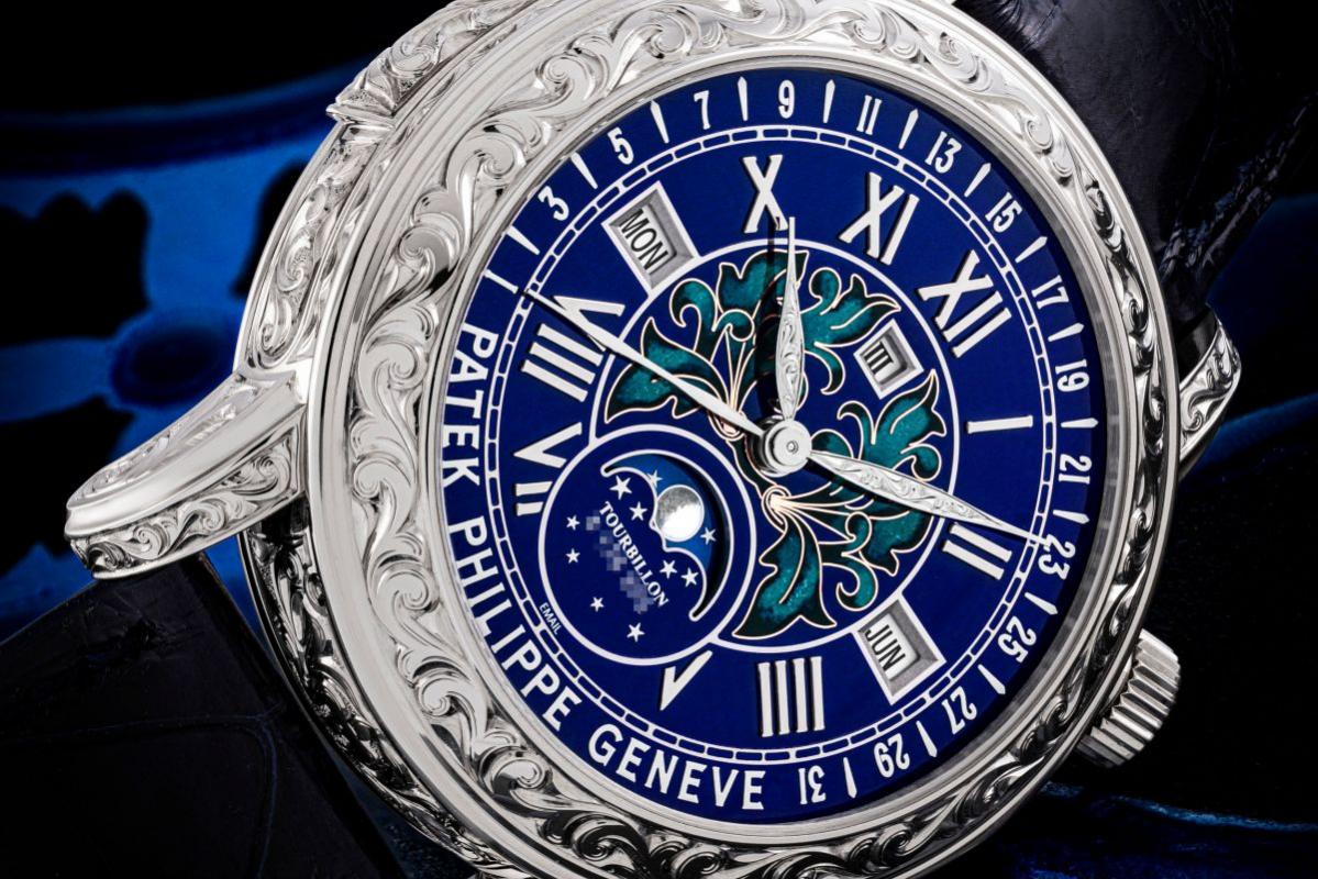 A rare Patek Philippe watch sold for US$5.8 million in Hong Kong, the highest price ever paid for a timepiece in an online auction.  The Patek Philippe ‘Sky Moon Tourbillon,’ with a blue hand-made enamel dial and white gold hand-carved case, fetched HK$45.45 million on Tuesday, Christie’s, the auction house, said in a statement.